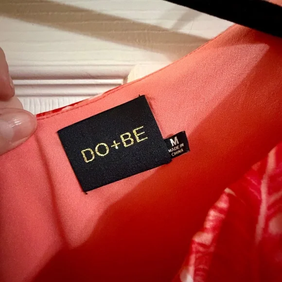 DO + BE One Shoulder Tropical Print Dress Mini | Resort Vacation | Size M - Picture 3 of 6